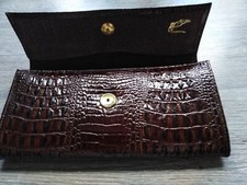 Lacoste Vintage  Brown Croc Leather  Purse /Wallet
