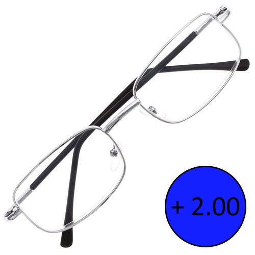 Metal reading glasses 0 - metal, +2.0