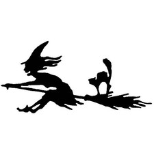 Large Steel Witch Weathervane