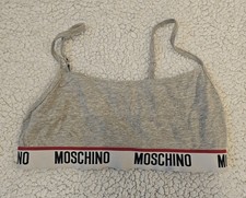 Moschino grey logo bralette UK