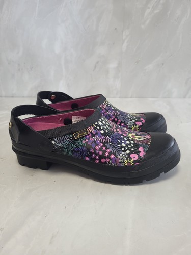 Joules black floral welly - joules,