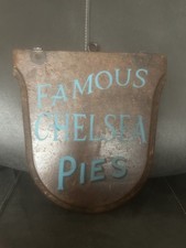 Vintage Wooden Sign Famous Chelsea Pies Retro 10x 8 inch