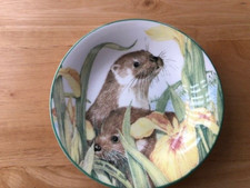 Royal Kendal SAUCER Sheila Mannes Collection Waiting For Mother 'OTTERS' Vgc