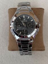 Orlando Men's New Silver Tone Bracelet  Watch with a Black Face