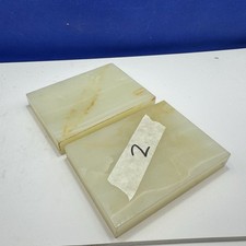 2 x White Marble Plinth Slab 120mmx 87mm Handcrafted (2)