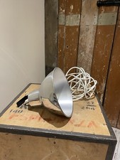 Vintage Industrial Aluminium Silver Lamp With Duraplug Made In England