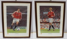 David Beckham & Ryan Giggs Framed Ltd Ed Manchester United Signed Prints + COA