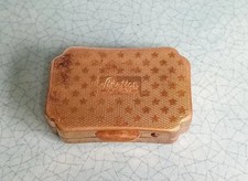Pill Box Case Snuff Press Gold Tone 1960s England Vintage. Made By Stratton