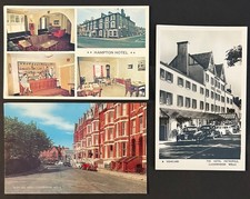 3 Vintage Powys postcards LLANDRINDOD WELLS Hotels, Metropole, Glen Usk, Hampton
