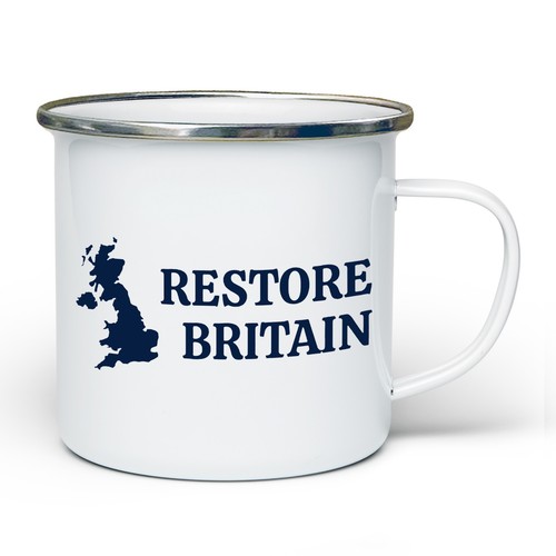 Printed enamel 9oz mug - 9oz,