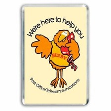 RETRO BUZBY - TELEPHONE ADVERT   JUMBO FRIDGE MAGNET