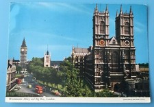 Postcard  London Westminster Abbey and Big Ben  John Hinde  posted dated 1971