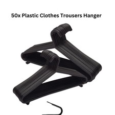 50 x Adult Black Coat Hangers