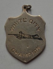 White City Shooting Champion Silver Fob Medal NO Hallmark