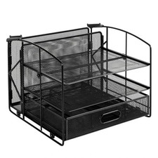 Amazon Basics Rectangular Desk Organiser 3 Tray Sliding Drawer and Hanging File