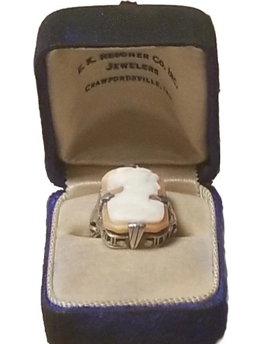 14k gold antique cameo ring - 14k,