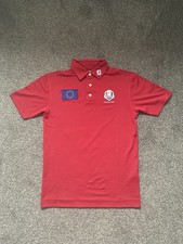 Footjoy Medium Bright Red 2016 Ryder Cup Polo Shirt Hazeltine Golf