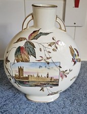 Powell Bishop & Stonier Moon Vase London Scenes, Antique, c.1880