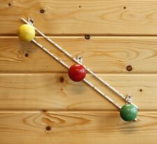 VINTAGE 45cm Mid Century Coat Hooks - French Metal Hanger Wall Decor Sputnik