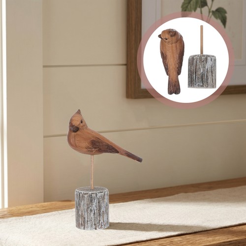 Wooden seagull figurine - wooden,