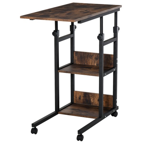 Homcom shaped side table - c-shaped,