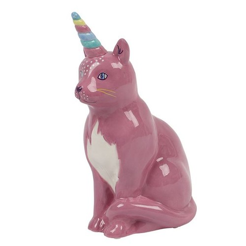 Ceramic caticorn money - money, box