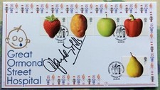 Wild At Heart Actress, HAYLEY MILLS Signed 25.3.2003 Fun Fruit ‘N’ Veg FDC GOSH
