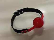 RED 50mm silicone ball gag