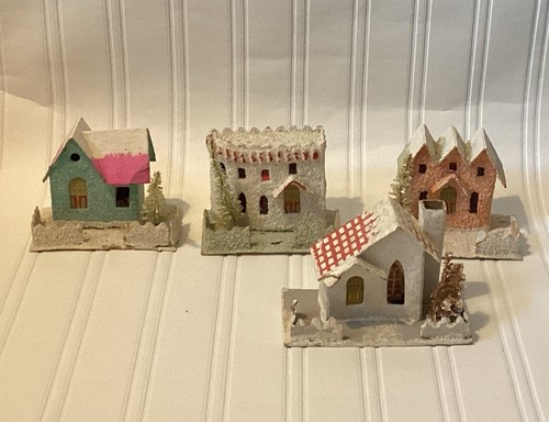 Lot vintage putz - of, houses