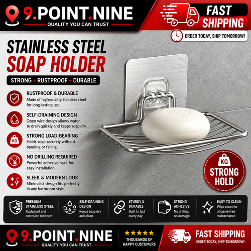 Wall mounted soap dish - mounted,