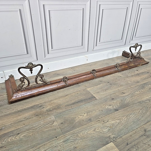 Antique fireplace fender kerb - antique,