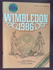 Wimbledon Tennis Championships 1986 Eighth Day Programme 🎾  FREE POST!