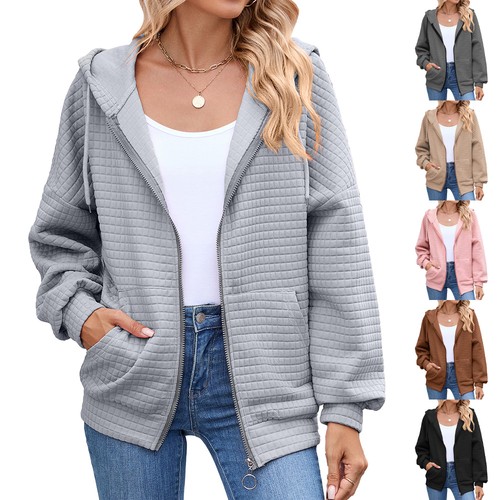 Women loose casual hooded - loose,