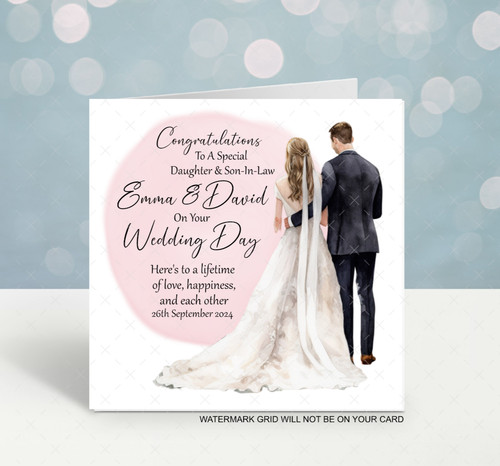 Personalised wedding card - wedding,