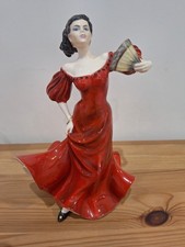Coalport Ladies of Fashion  Romany Dance Red Dress Lady Figurine.