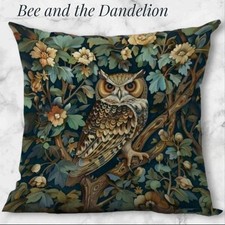 Owl in a  Floral Tree