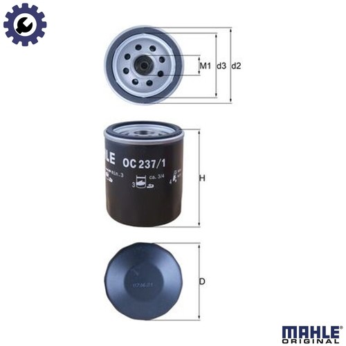 Oil filter 237 for - oc, 237/1