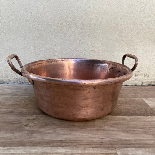 French copper jam pan - copper, bronze
