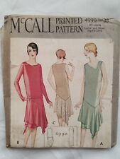 Original Vintage 1920 's Flapper Girl Dress McCall 4990 Size 38. Sewing Pattern.
