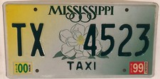 TAXI license plate Cab Limo