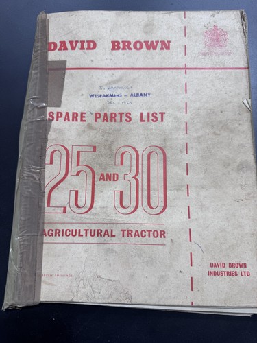 David brown parts list - brown,