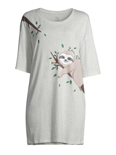 Gray sloth sleepshirt - sloth,