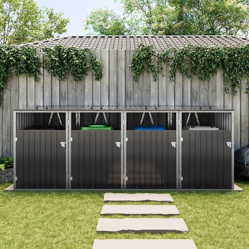 Four wheelie bin storage - four,