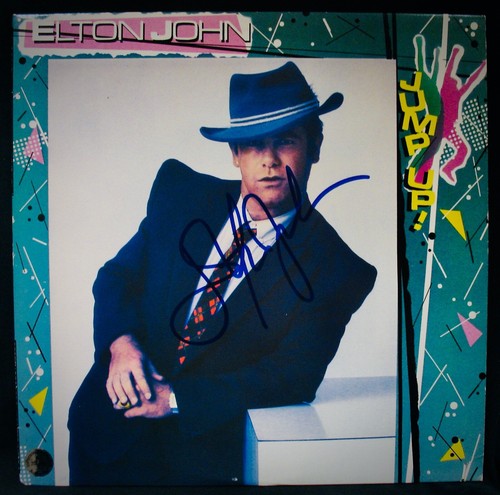Elton john autographed jump - elton, john~autographed