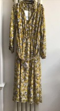 Zara Mustard Floral Midi Dress