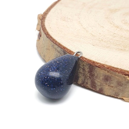 Leather necklace teardrop - leather,