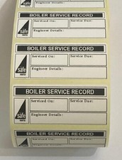 Boiler Service Record Labels