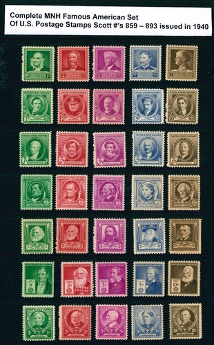 Scott 859 893 1940 - -,