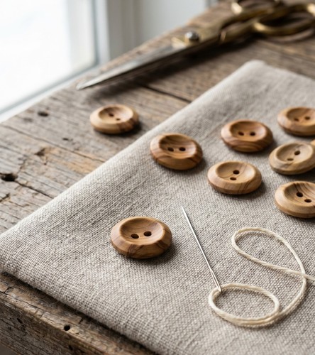 Wooden hole buttons - 2,