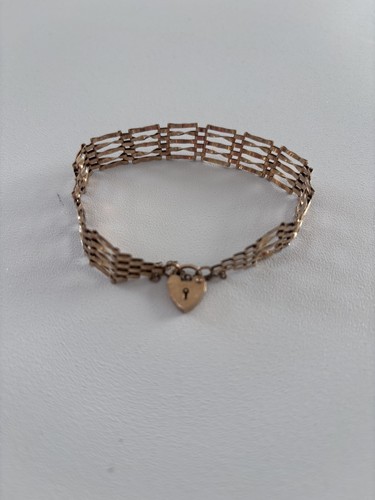 Vintage 9ct gold bar gate - gold,